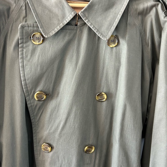 Burberrys Men’s Olive Green trench coat with zip out wool lining. Size 40 L - Picture 5 of 16